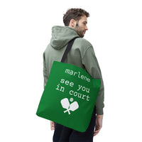 Load image into Gallery viewer, "See You In Court" 1 - Canvas Tote 18" x 18" - PERSONALIZED