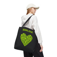 Load image into Gallery viewer, "Pickleballs Heart" 1 - Canvas Tote 18" x 18" - PERSONALIZED