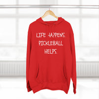 Load image into Gallery viewer, "Life Happens Pickleball Helps" 1 - Lane Seven LS14001 Premium Hooded Sweatshirt