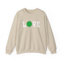 Load image into Gallery viewer, "LOVE Pickleball" 1 - Green - Gildan 18000 Crewneck Sweatshirt