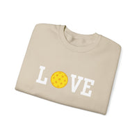 Load image into Gallery viewer, "LOVE Pickleball" 1 - Yellow - Gildan 18000 Crewneck Sweatshirt