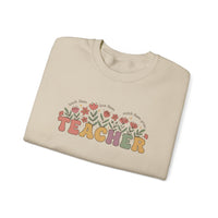 Load image into Gallery viewer, "Teacher. Teach Them. Love Them. Watch Them Grow." 1 - Gildan 18000 Crewneck Sweatshirt