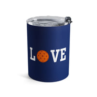 Load image into Gallery viewer, "Love Pickleball" 1 - Orange - Tumbler 10oz - PERSONALIZED