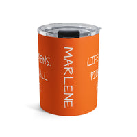 Load image into Gallery viewer, "Life Happens Pickleball Helps" 1 - Tumbler 10oz - PERSONALIZED
