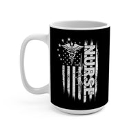 Load image into Gallery viewer, "Nurse Flag" 1 15oz Ceramic Mug - Patriotic Nurse American Flag - Gift for Nurses - Printed On Demand