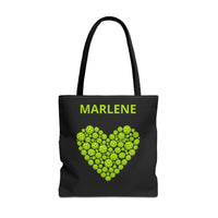 Load image into Gallery viewer, "Pickleballs Heart" 1 - Canvas Tote 18" x 18" - PERSONALIZED