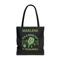 Load image into Gallery viewer, "It's A Good Day To Play Pickleball" 5 - Canvas Tote 18" x 18" - PERSONALIZED