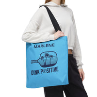 Load image into Gallery viewer, "Dink Positive" 2 - Canvas Tote 18" x 18" - PERSONALIZED