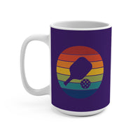 Load image into Gallery viewer, "Pickleball Paddle Ball Retro Circle" 2 - Ceramic Mug 15oz - PERSONALIZED