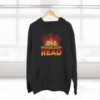 Load image into Gallery viewer, "Explore New Worlds READ" - Lane Seven LS14001 Premium Hooded Sweatshirt
