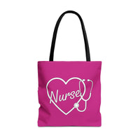 Load image into Gallery viewer, "Nurse Heart Stethoscope" 4 - 18" x 18" Canvas Tote