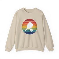 Load image into Gallery viewer, "Pickleball Paddle Ball Retro Circle" 1 - Gildan 18000 Crewneck Sweatshirt