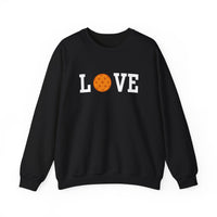 Load image into Gallery viewer, "LOVE Pickleball" 1 - Orange - Gildan 18000 Crewneck Sweatshirt