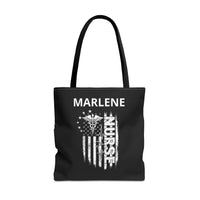 Load image into Gallery viewer, "Nurse Flag" 1 - Canvas Tote 18" x 18" - PERSONALIZED