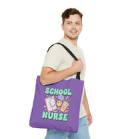 Load image into Gallery viewer, "School  Nurse" 1 - Tools - Canvas Tote 18" x 18"