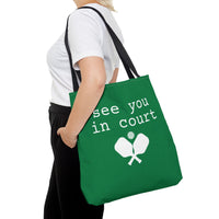 Load image into Gallery viewer, "See You In Court" 1 - Canvas Tote 18" x 18"