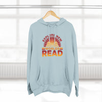 Load image into Gallery viewer, "Explore New Worlds READ" - Lane Seven LS14001 Premium Hooded Sweatshirt
