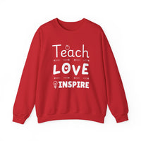 Load image into Gallery viewer, "Teach Love Inspire" 2 - Gildan 18000 Crewneck Sweatshirt