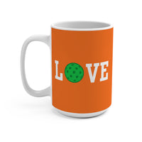 Load image into Gallery viewer, "Love Pickleball" 1 - Green - Ceramic Mug 15oz - PERSONALIZED
