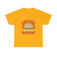 Load image into Gallery viewer, "Take a Look. It’s In a Book." - Gildan 5000 Heavy Cotton Tee - PERSONALIZED