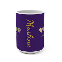 Load image into Gallery viewer, "Be Kind Hearts" 2 - Ceramic Mug 15 oz - PERSONALIZED