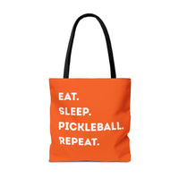 Load image into Gallery viewer, "Eat Sleep Pickleball Repeat" 1 - Canvas Tote 18" x 18"