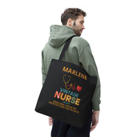 Load image into Gallery viewer, "Vintage Nurse" 1 - Canvas Tote 18" x 18" - PERSONALIZED