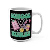 Load image into Gallery viewer, "School Nurse" 2 15oz Ceramic Mug Cute Nurse Tools Design Gift for School Nurses Printed On Demand