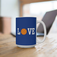 Load image into Gallery viewer, "Love Pickleball" 1 - Orange - Ceramic Mug 15oz - PERSONALIZED