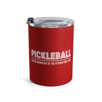Load image into Gallery viewer, "Pickleball Keeping Women Out Of The Kitchen Since 1965" 1 - Tumbler 10oz - PERSONALIZED