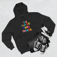 Load image into Gallery viewer, "You Can Do Hard Things" 2 - Lane Seven LS14001 Premium Hooded Sweatshirt