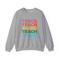Load image into Gallery viewer, "Teach" Repeat 1 - Gildan 18000 Crewneck Sweatshirt