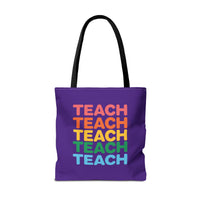Load image into Gallery viewer, "Teach" Repeat 1 - Canvas Tote 18" x 18"