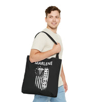 Load image into Gallery viewer, "Nurse Flag" 1 - Canvas Tote 18" x 18" - PERSONALIZED