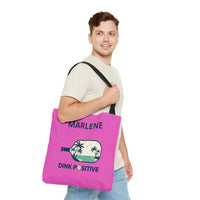Load image into Gallery viewer, "Dink Positive" 3 - Canvas Tote 18" x 18" - PERSONALIZED