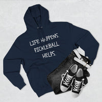 Load image into Gallery viewer, "Life Happens Pickleball Helps" 1 - Lane Seven LS14001 Premium Hooded Sweatshirt
