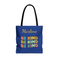 Load image into Gallery viewer, "Be Kind Repeated" 2 - Canvas Tote 18" x 18" - PERSONALIZED