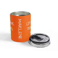 Load image into Gallery viewer, "Life Happens Pickleball Helps" 1 - Tumbler 10oz - PERSONALIZED