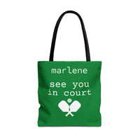 Load image into Gallery viewer, "See You In Court" 1 - Canvas Tote 18" x 18" - PERSONALIZED