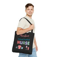 Load image into Gallery viewer, "Licensed Practical Nurse" 1 - Canvas Tote 18" x 18" - PERSONALIZED