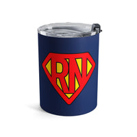 Load image into Gallery viewer, "RN Superhero Shield" 1 - Tumbler 10oz - PERSONALIZED