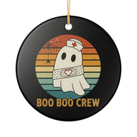 Load image into Gallery viewer, "Boo Boo Crew" Single‑Sided Ceramic Ornament 1 — Nurse Gift &amp; Stocking Stuffer | Printed On Demand
