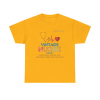 Load image into Gallery viewer, "Vintage Nurse" 1 - Gildan 5000 Heavy Cotton Tee - PERSONALIZED