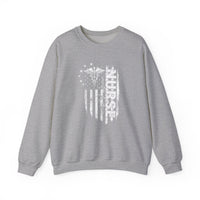 Load image into Gallery viewer, "Nurse Flag" 1 - Gildan 18000 Crewneck Sweatshirt | Cotton Blend