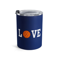 Load image into Gallery viewer, "Love Pickleball" 1 - Orange - Tumbler 10oz - PERSONALIZED