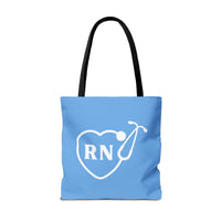 Load image into Gallery viewer, "RN Stethoscope Heart" 1 - Canvas Tote 18" x 18"