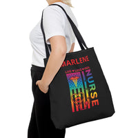 Load image into Gallery viewer, "Nurse Live Love Heal" 2 - Canvas Tote 18" x 18" - PERSONALIZED