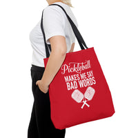 Load image into Gallery viewer, "Pickleball Makes Me Say Bad Words" 2 - Tote | Canvas 18" x 18"