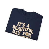 Load image into Gallery viewer, "It's a Beautiful Day For Learning" 2 - Gildan 18000 Crewneck Sweatshirt