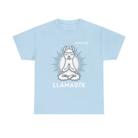 Load image into Gallery viewer, "Llamaste" 4 - Gildan 5000 Heavy Cotton Tee - PERSONALIZED